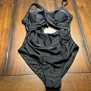 One Piece Black Swimsuit Size L
